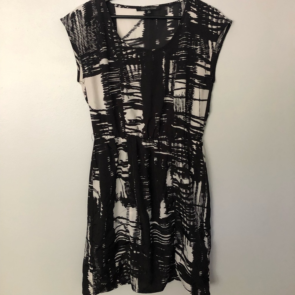Crimson Coast black and white dress